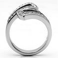thumbnail image 3 of High polished (no plating) Stainless Steel Ring with Top Grade Crystal in Clear for Women Clear Stone Color Style TK625 Size 8, 3 of 3