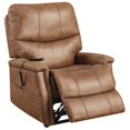 thumbnail image 3 of PRI Faux Leather Dual Motor Lift Chair w/ Battery Back Up in Saddle Brown, 3 of 7