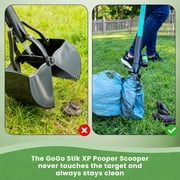 GoGo Stik XP Pro Pooper Scooper with 10 Extra Waste Bags, 37-Inch Unbreakable FRP Handle, Keeps Hands Clean, for All Dog Sizes