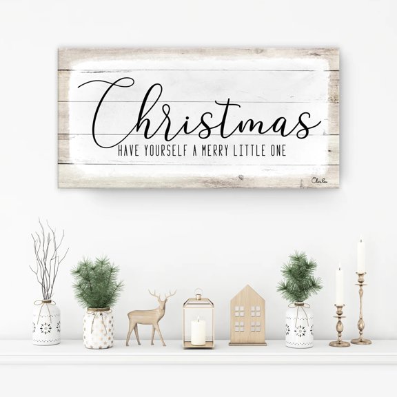 Crafted Creations Christmas Framed Canvas Wall Art - 8" x 16"