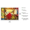thumbnail image 2 of She's an Artist - Woman Watching Ocean Sunset with Dog - From an Original Watercolor Painting by Robin Wethe Altman - Master Art Print 10in x 14in, 2 of 4