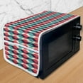 thumbnail image 1 of Vintage Microwave Oven Cover, Vertical Curves with Grunge Effect Old Weathered Looking Overlapping Waves Pattern, Water Resistant Organizer with Pockets Kitchen, 36" x 12", Multicolor, by Ambesonne, 1 of 4