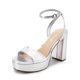 thumbnail image 1 of Sandalias DREAM PAIRS SDHS2423W Plata con Plataforma Gruesa, 1 of 6