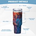thumbnail image 5 of KLL Colorful Jellyfish Abstract Print 40oz Stainless Steel Insulated Car Cup Coffee Mug with Spillproof Lid - Keep Your Drink Hot or Cold on the Go, 5 of 8