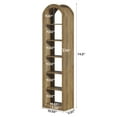 thumbnail image 3 of Tribesigns 74.8" Tall Arched Bookshelf, 6-Tier Narrow Open Bookcase, Floor Standing Corner Display Shelves Storage Organizer for Small Space, Home Office, Living Room, 3 of 16