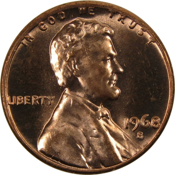 1968 S Lincoln Memorial Cent BU Uncirculated Penny 1c Coin