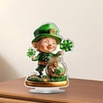thumbnail image 6 of Irish Festival Decor, Green Four-Leaf Clover Acrylic Statue, Easter Decorations, Flat Tabletop Ornament, Clover Decor for Home, Living Room, Office, Desk & St. Patrick's Day Decoration, E, 6 of 9