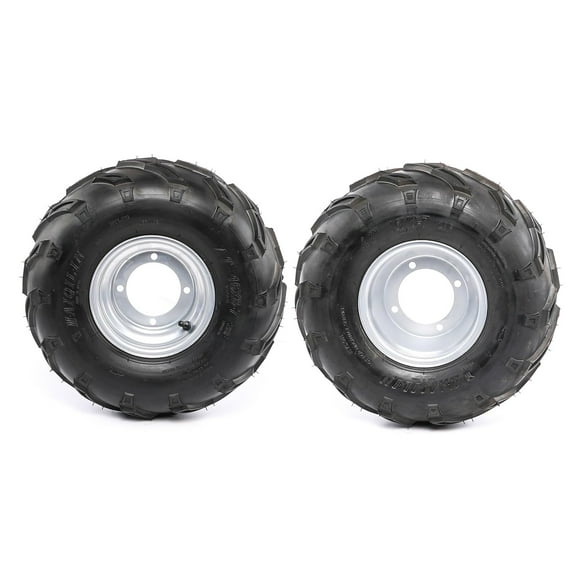 2PCS 16x8-7" Tires and Rims 4x 110mm Wheel Rim Tire & Inner Tube for ATV Go Kart Quad Bike Mini Bike Buggy Ride on Mowers 4 Bolt Pattern