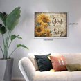 thumbnail image 6 of Farmhouse Sunflower Wall Art Hummingbird Religion Christian Bible Verse Pictures Wall Decor Scripture Quotes Canvas Painting Print Artwork Framed for Living Room Bedroom Bathroom 16"×12", 6 of 6