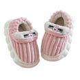 thumbnail image 4 of UngA House Shoes for Kids Slippers Baby Kids Cartoon Cotton Slippers Memory Foam Comfy House Slippers Warm Shoes For Girls Boys Pink,1.5, 4 of 6