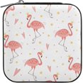thumbnail image 2 of Coolnut Pink Flamingos Travel Jewelry Case for Women Girls,PU Leather Mini Jewelry Organizer Jewelry Holder, Portable Travel Jewelry Box for Earrings, Rings, Bracelets and Necklaces Women Gifts, 2 of 7