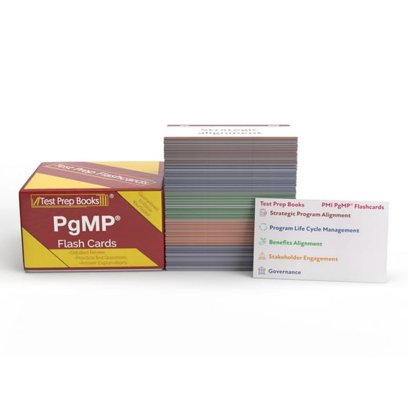 PgMP Study Cards: PgMP Exam Prep 2025-2026 with Practice Test Questions [Full Color Cards]