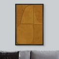thumbnail image 3 of PixonSign Framed Wall Art Brown Geometric Polygon Mid-Century Landscape Abstract Shape Paintings Minimalism Modern Art Decor Contemporary Canvas Prints Fine Art for Rooms - 16"x24" Black, 3 of 5