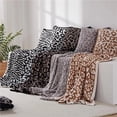 thumbnail image 3 of SEIKANO-mantas de leopardo para sofá cama, manta de lana de franela gruesa y cálida, chal de siesta de oficina, manta de punto de doble capa, Invierno, 3 of 4