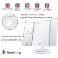 thumbnail image 4 of Makeup Mirror, Triptych Magnifying Mirror With 21pcs Leds, 10x/3x/2x Lighted, 4 of 5