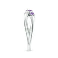 thumbnail image 3 of ANGARA Natural 0.12 Ct. Amethyst with Diamond Classic Ring in 14K White Gold for Women (Ring Size: 11), 3 of 8