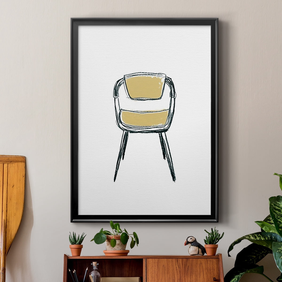 Take a Seat II Premium Framed Print, in Gold, Black, or Silver - Ready to Hang