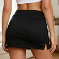 thumbnail image 5 of Tennis Lace-Up Bodycon Solid Skirt for Everyday Styling Summer Streetwear with High Waist A-Line Black S, 5 of 5