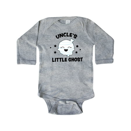 

Inktastic Cute Uncle s Little Ghost with Stars Gift Baby Girl Long Sleeve Bodysuit