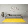 thumbnail image 3 of Ahgly Company Machine Washable Indoor Rectangle Solid Yellow Modern Area Rugs, 6' x 9', 3 of 4