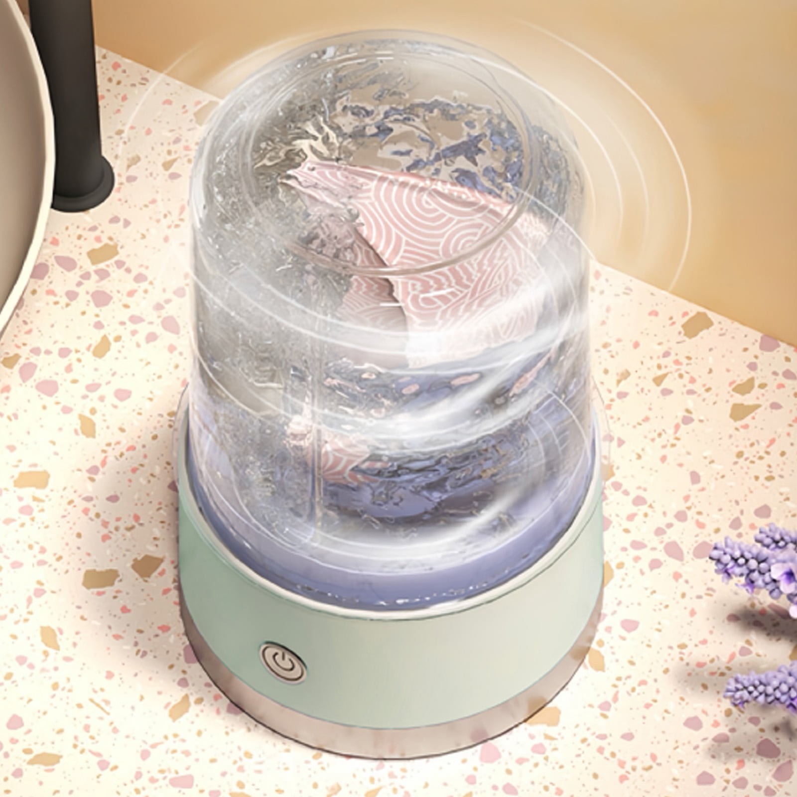 Orangide Mini Laundry Cup, Automatic Wireless Portable Sock Washer, No Installation Needed, Small Washing Machine for Dorm Room, Underwear and Socks