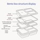 thumbnail image 5 of Bearachild Fiambrera de silicona plegable portátil para oficina, senderismo, comida, frutas, sándwich, contenedor lavable, fiambrera para niños Mostrada Rosa, 5 of 6