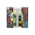 thumbnail image 4 of CADecor Sugar Skull Dia De Los Muertos Window Treatment Panel Curtains Window Curtain Kitchen Curtain,Two Piece 26x39 Inches, 4 of 4