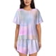 thumbnail image 1 of Fotbe Rainbow Conjunto de Pijama Estampado para Mujer, 2 Piezas, Ropa de Dormir con Camiseta de Manga Corta y Shorts Suaves-Medium, 1 of 6