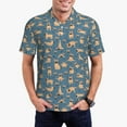 thumbnail image 1 of Fotbe French Bulldog Yoga Camiseta Polo de Golf para Hombre con Estampado – Camisa Deportiva Transpirable con Cuello Abotonado-Large, 1 of 6