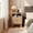 Natural Oak, variant on KeyWhat Modern Nightstand with Charging Station, Mid-Century Wood End Table Side Table for Living Room, Fluted Panel, Dark Walnut