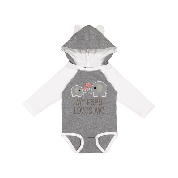 Inktastic My Papa Loves Me Grandchild Boys or Girls Long Sleeve Baby Bodysuit