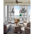 thumbnail image 3 of Happy St. Patrick's Day Blackout Curtains 90 Inch Length 2 Panels Set for Living Room Bedroom, Hello Lucky Shamrock Grass Privacy Window Treatment Thermal Insulated Black Out Drapes 52"x90", 3 of 8