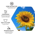 thumbnail image 4 of Pofeuu Blue Sky Sunflower Print Leather Coasters Set of 6, Round Cups Mugs Mat Pad for Home Kitchen Heat Resistant Drink Coasters,Hexagon, 4 of 7