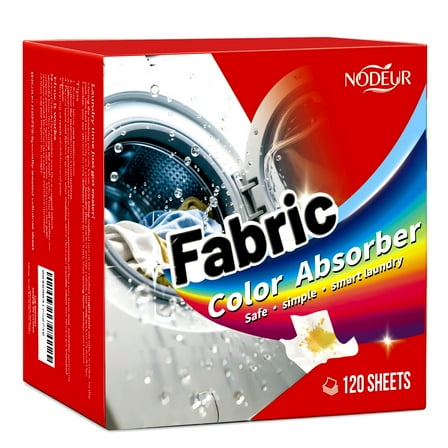 Nodeur Color Absorber Laundry Sheets 120Count, Dye Catcher to Prevent Clothes from Smearing, Fragrance Free Color Trapping Sheets for Home School