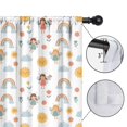 thumbnail image 4 of Blackout Kids Curtains,White Princess Fairy Sun Pattern Childrens Insulated Curtains Set Of 2,Bedroom Essentials,Toddler Room Decor 42"x54", 4 of 5