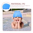 thumbnail image 3 of 2Pcs Silicone Swimming Caps Portable Swim Hats Long Hair Swimming Caps Ear Protection Caps, 3 of 5