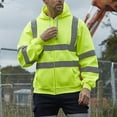 thumbnail image 2 of High Visibility workwear safety full zip hoodie reflective sweatshirt (Yellow,XL), 2 of 5