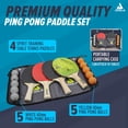 thumbnail image 3 of JOOLA Table Tennis Bundle with Carrying Case, 4 Paddles, 10 Balls, 3 of 6
