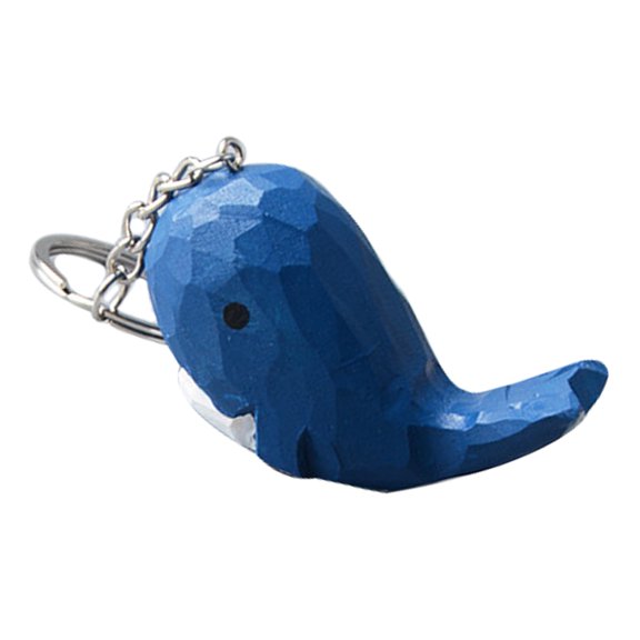 GOOHOCHY Cute Pendant Keychain Whale Pendant Keychain Wood Whale Pendant Keyring Purse Keychain