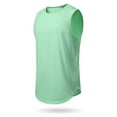 thumbnail image 6 of Ramiter Men's Tank Tops Bodybuilding Stringer Y-Back Gym Fitness Workout Training Running Athletic Quick Dry Top Light Green,2XL, 6 of 7