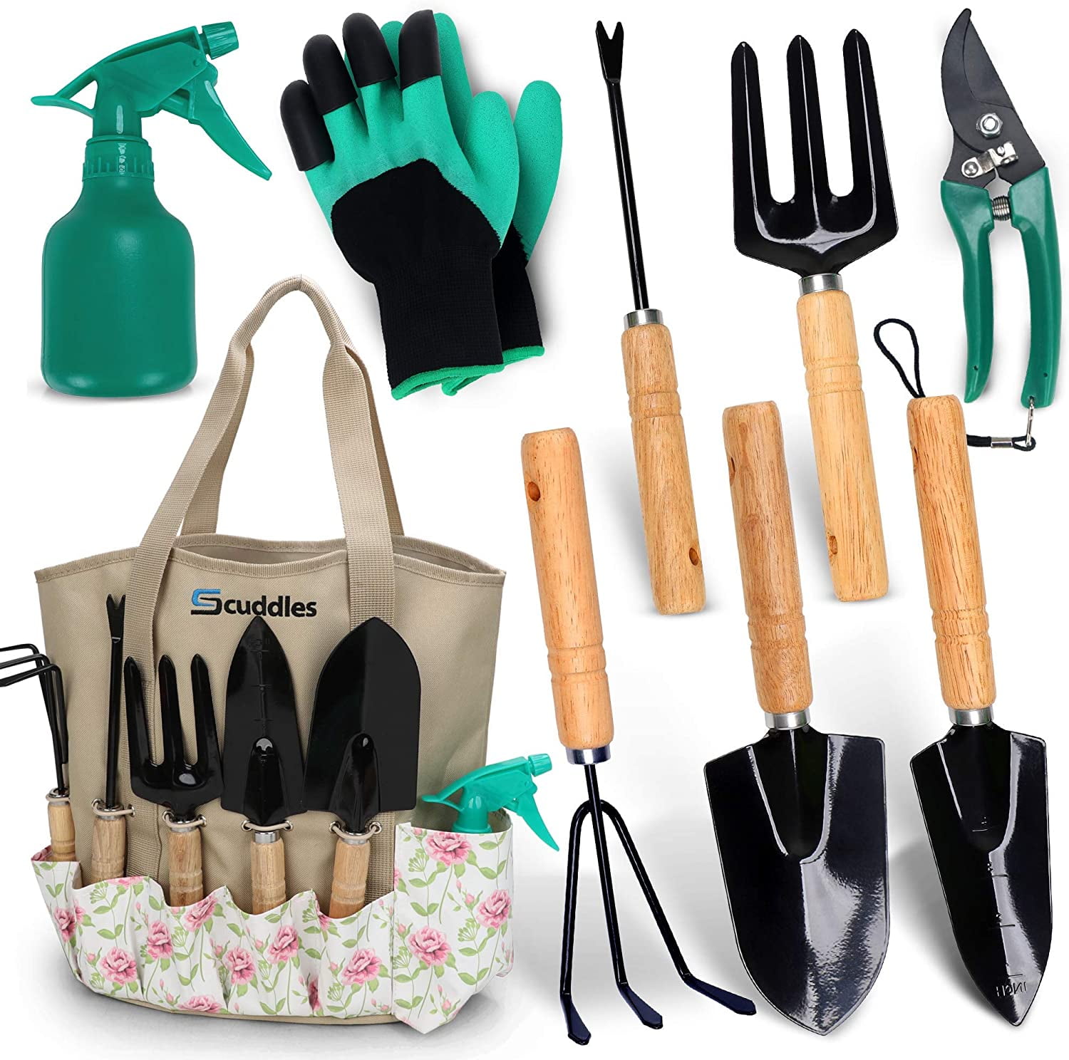 Heavy Duty Garden Tools Set of 8 Pieces Gardening Tools 