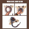 thumbnail image 3 of Festive Christmas Antler Hat & Bag 2-in-1, 2026 New Christmas Transformable Hat and Bag, for Fancy Dress Original design Christmas Antler Hat can be used as a handbag Knitted Ear Protection Windproof, 3 of 8