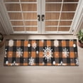 thumbnail image 2 of Orange and Black Plaid Christmas Snowflake Pattern Door Rugs,Washable Non Slip Door Mats Indoor,Decorative Door Mats,Entry Mat Indoor for Entrance,Bedroom,Kitchen,Bathroom,16"x47", 2 of 6