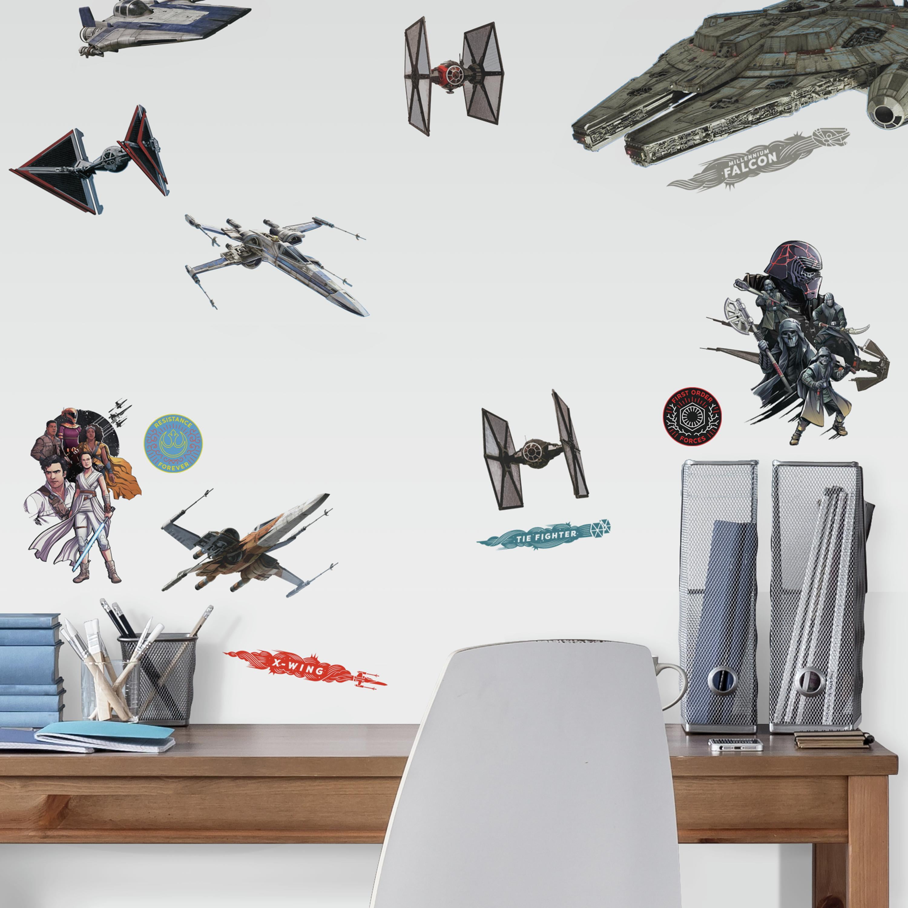 RoomMates Star Wars EP VII Spaceships P And S Wall Decals 21 Count RMK3012SCS 