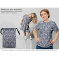 thumbnail image 5 of oneOone Polyester Spandex Dusty Blue Fabric Damask Craft Projects Decor Fabric Printed By The Yard 56 Inch Wide, 5 of 5