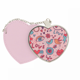 thumbnail image 1 of Los amantes de la pintura de la flor de la planta Bolsa de viaje Mirror maquillaje corazón rosa, 1 of 4