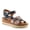 NAVY MULTI, variant on Kirra Women’s Leather Wedge Sandal - Adjustable Fit & Cushioned Ease
