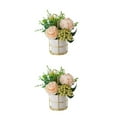 thumbnail image 3 of kurtrusly Artificial Flowers With Vase Add Of Color And Style To Any Room Indoor Pinellia Champagne 2Set, 3 of 6