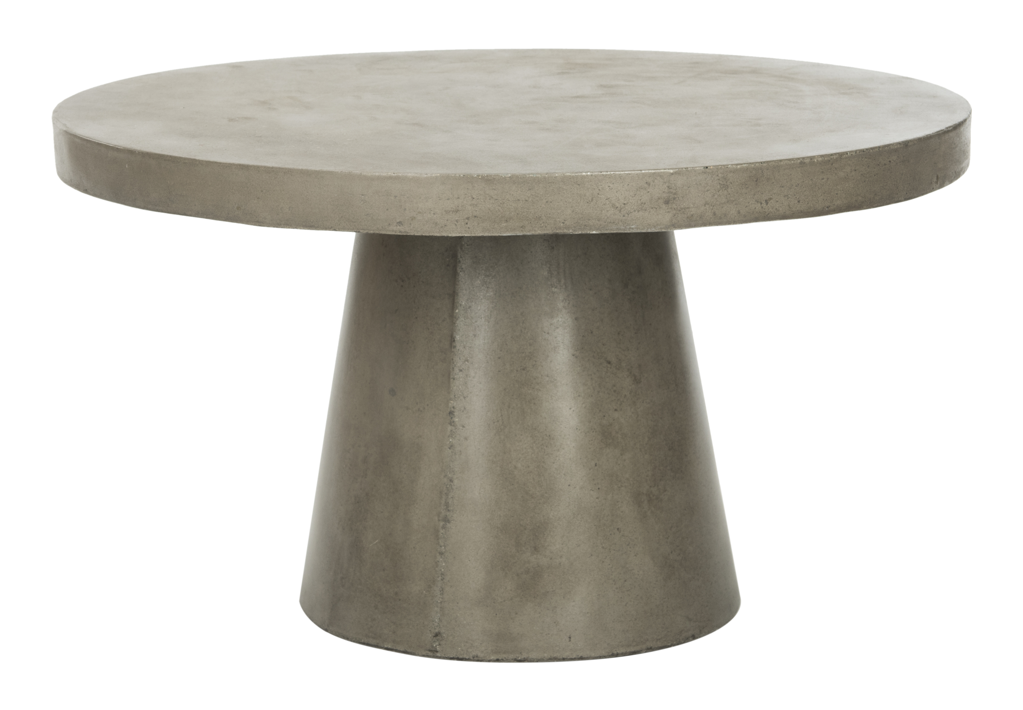 SAFAVIEH Outdoor Collection Delfia Concrete Round Coffee Table Dark Grey - image 4 of 8