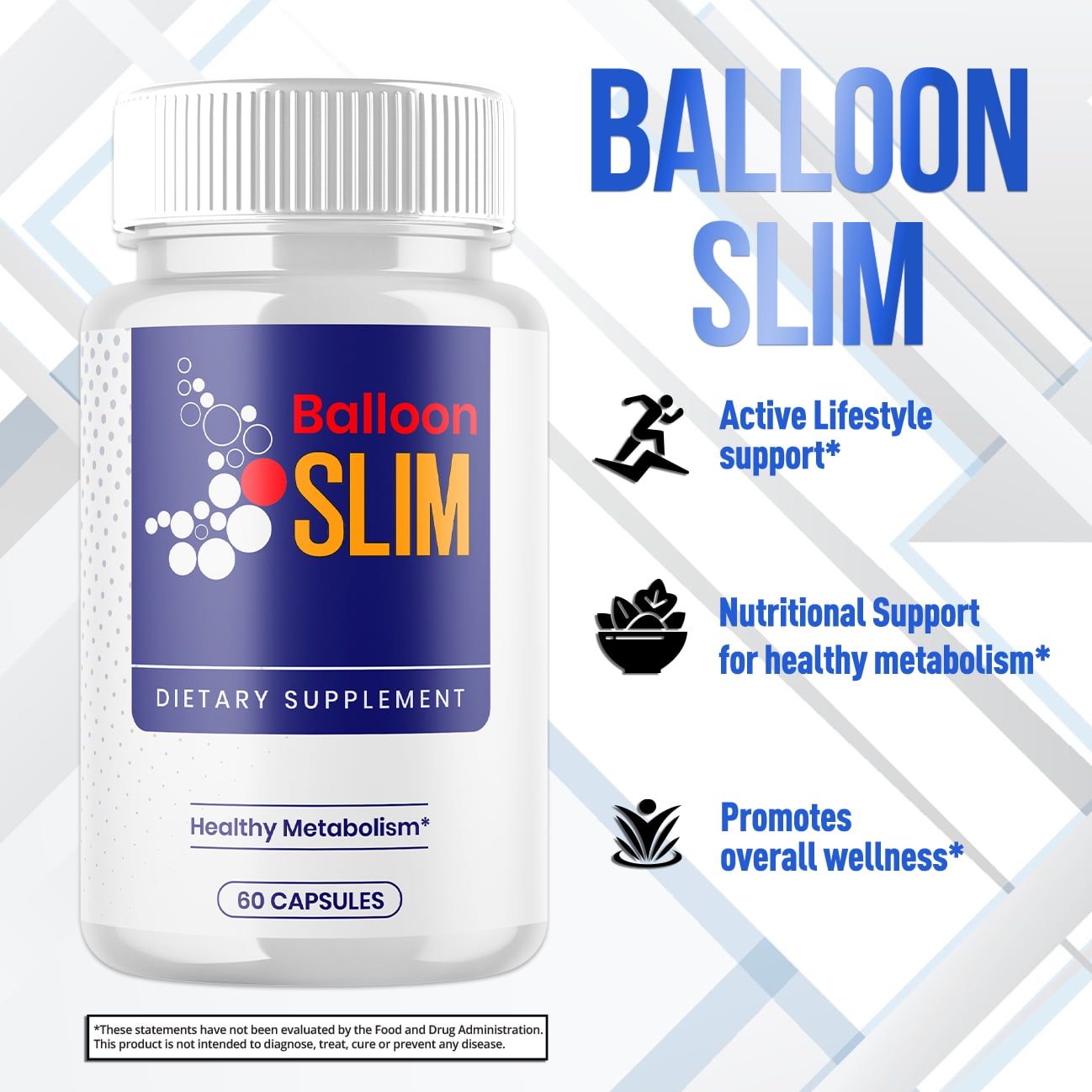 Balloon Slim Advanced Formula Pills Supporting Energy and Healthy Lifestyle BalloonSlim 120 Capsules
